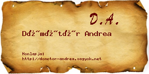 Dömötör Andrea névjegykártya