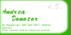 andrea domotor business card